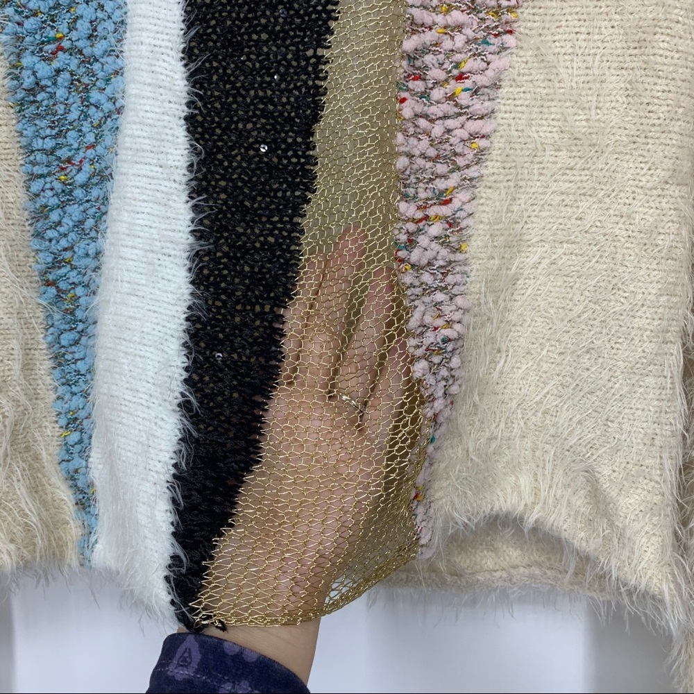 Mystree Unique Print Metallic Mesh Popcorn Soft E… - image 7
